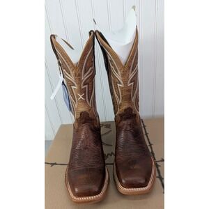 Twisted Men's Rancher Western Square Toe Boots Brown Leather 9D Sand‎ MRAL024